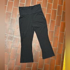 Legoe Heritage Maternity Kick Flare in Grey/Black Herringbone